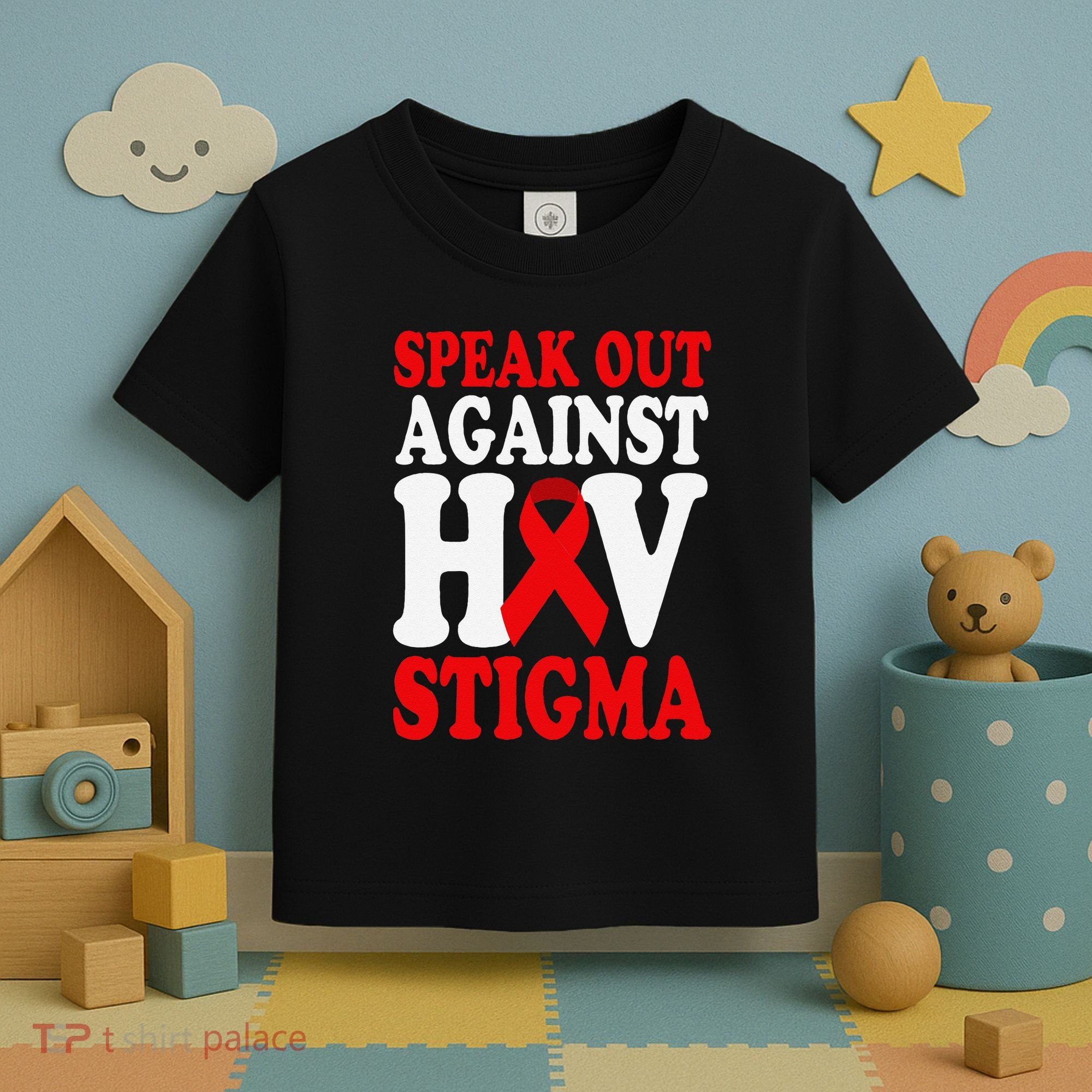 Hiv Awareness Red Ribbon World Aids Day Fighters Toddler T-Shirt