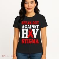 Hiv Awareness Red Ribbon World Aids Day Fighters Women's T-Shirt thumb 4