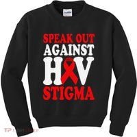 Hiv Awareness Red Ribbon World Aids Day Fighters Kids Sweatshirt thumb 0