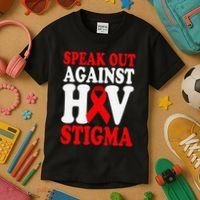 Hiv Awareness Red Ribbon World Aids Day Fighters Kids T-Shirt thumb 3