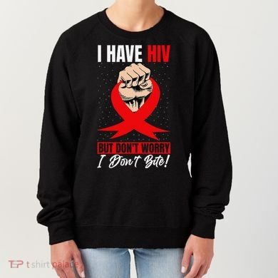 Hiv Awareness Red Ribbon World Aids Day Fighters Women's Sweatshirt