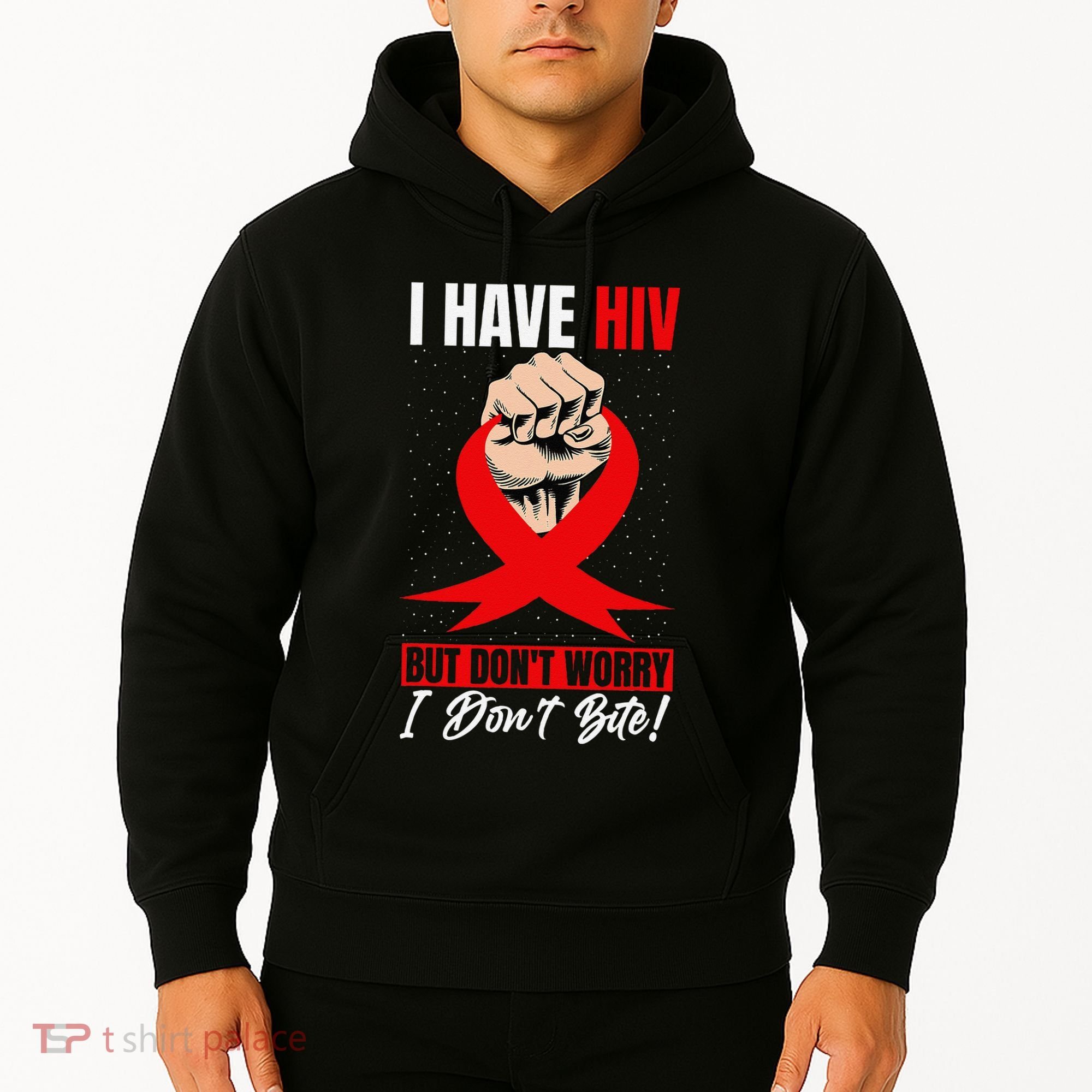 Hiv Awareness Red Ribbon World Aids Day Fighters Hoodie