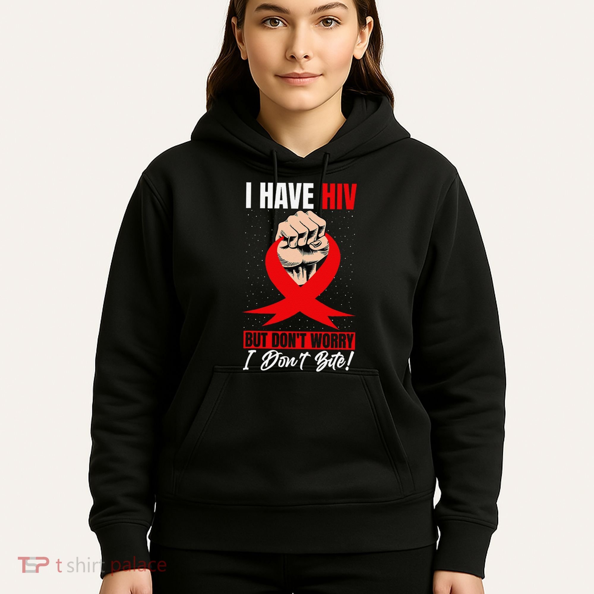 Hiv Awareness Red Ribbon World Aids Day Fighters Hoodie