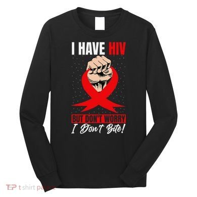Hiv Awareness Red Ribbon World Aids Day Fighters Long Sleeve Shirt