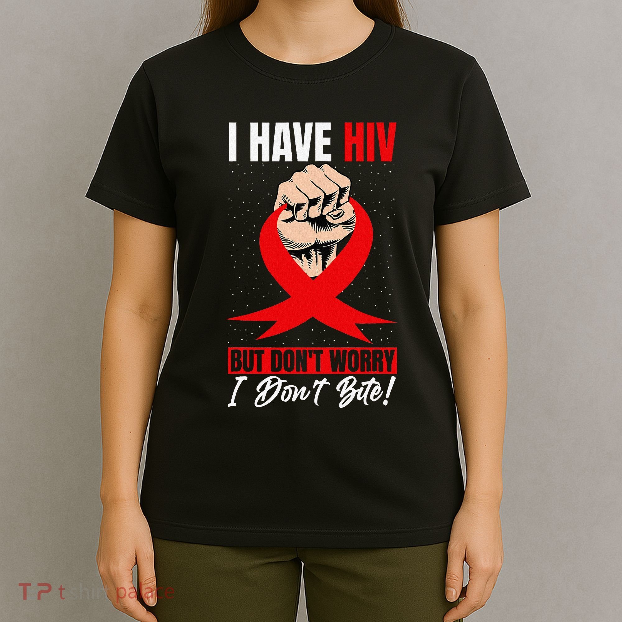 Hiv Awareness Red Ribbon World Aids Day Fighters T-Shirt