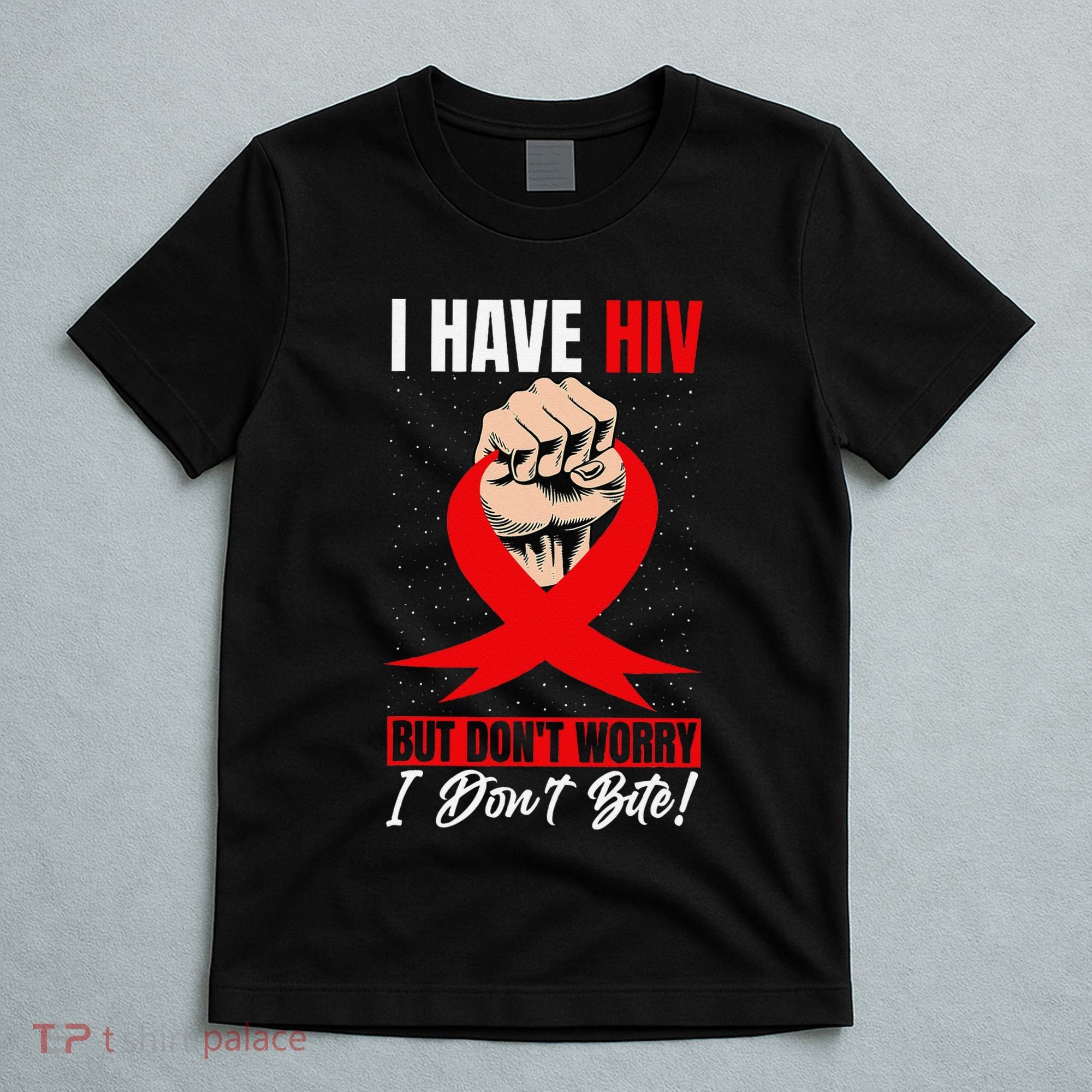 Hiv Awareness Red Ribbon World Aids Day Fighters T-Shirt
