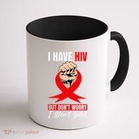 Hiv Awareness Red Ribbon World Aids Day Fighters Coffee Mug thumb 1