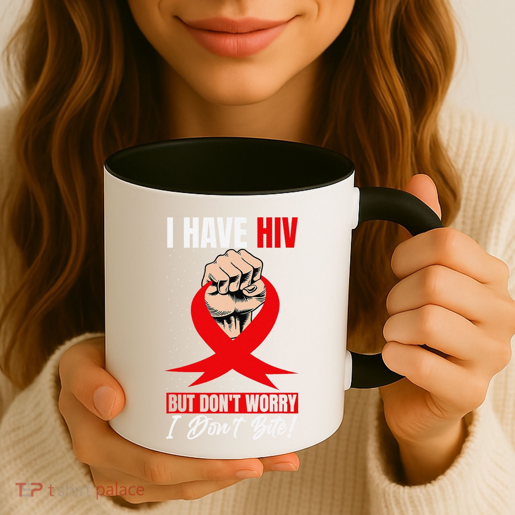 Hiv Awareness Red Ribbon World Aids Day Fighters Coffee Mug