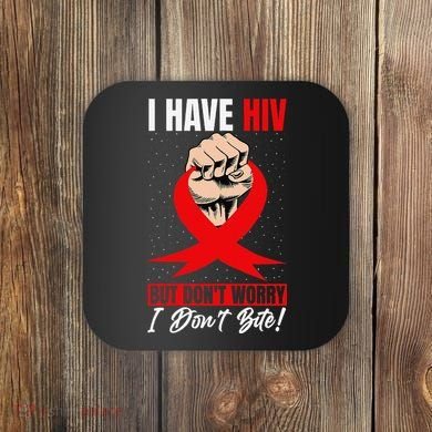 Hiv Awareness Red Ribbon World Aids Day Fighters Coaster