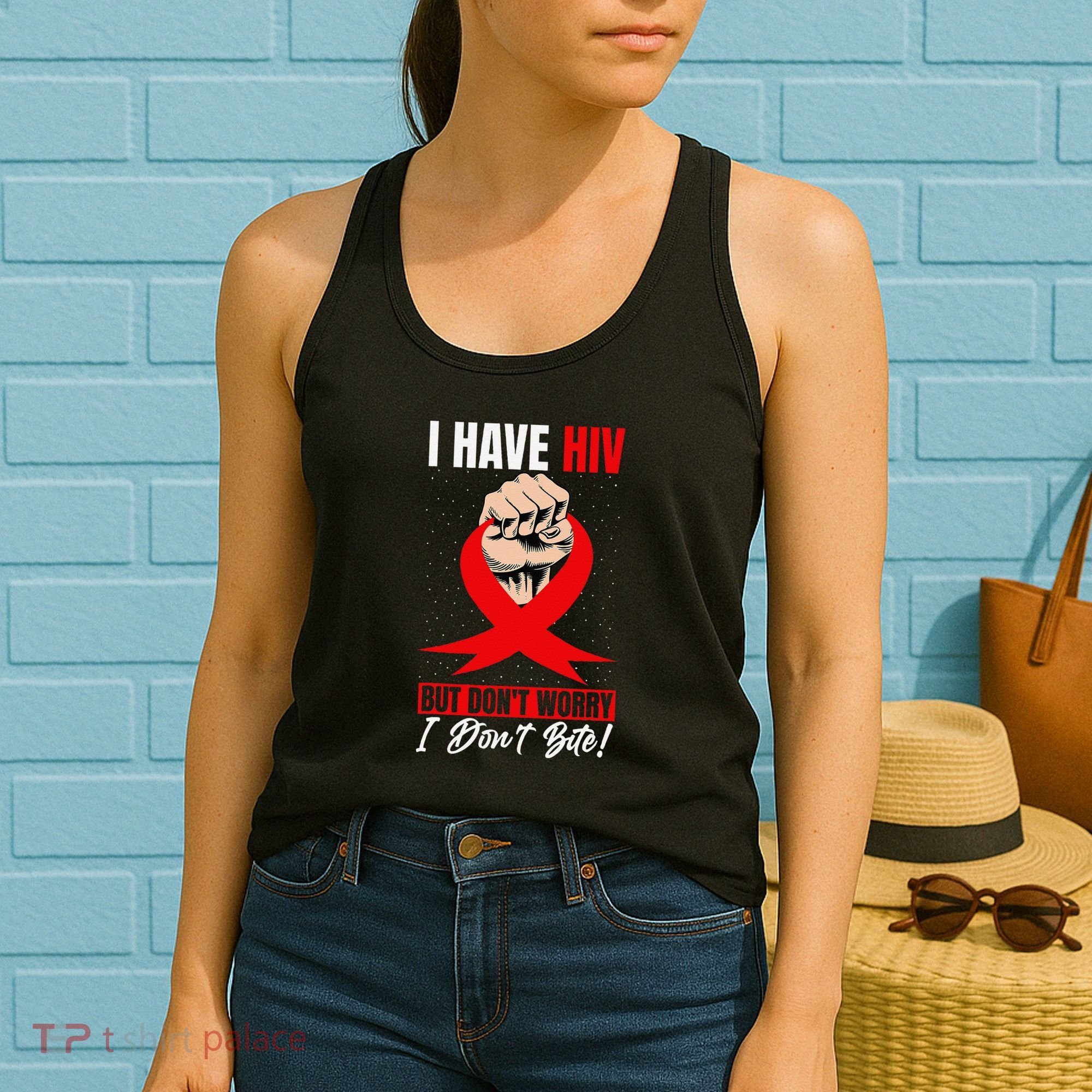 Hiv Awareness Red Ribbon World Aids Day Fighters Women's Tank Top