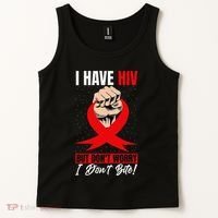 Hiv Awareness Red Ribbon World Aids Day Fighters Tank Top thumb 2
