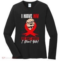 Hiv Awareness Red Ribbon World Aids Day Fighters Women's Long Sleeve Shirt thumb 0