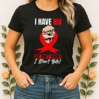 Hiv Awareness Red Ribbon World Aids Day Fighters Women's T-Shirt thumb 2