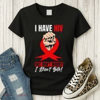 Hiv Awareness Red Ribbon World Aids Day Fighters Women's T-Shirt thumb 3
