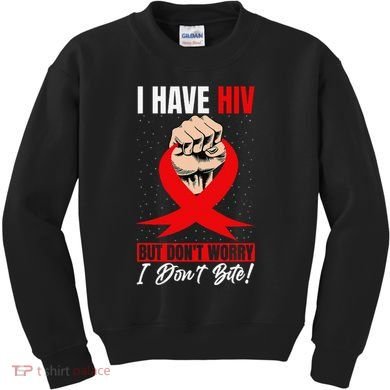 Hiv Awareness Red Ribbon World Aids Day Fighters Kids Sweatshirt