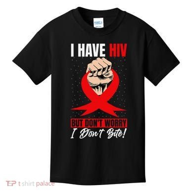 Hiv Awareness Red Ribbon World Aids Day Fighters Kids T-Shirt