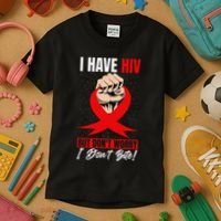 Hiv Awareness Red Ribbon World Aids Day Fighters Kids T-Shirt thumb 3