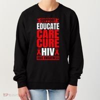 Hiv Awareness Red Ribbon World Aids Day Fighters Women's Sweatshirt thumb 0