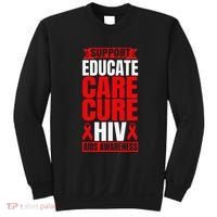 Hiv Awareness Red Ribbon World Aids Day Fighters Sweatshirt thumb 0