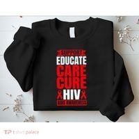 Hiv Awareness Red Ribbon World Aids Day Fighters Sweatshirt thumb 2