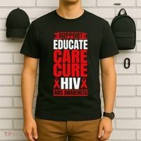 Hiv Awareness Red Ribbon World Aids Day Fighters T-Shirt thumb 6