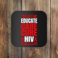 Hiv Awareness Red Ribbon World Aids Day Fighters Coaster thumb 0