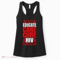 Hiv Awareness Red Ribbon World Aids Day Fighters Women's Tank Top thumb 0