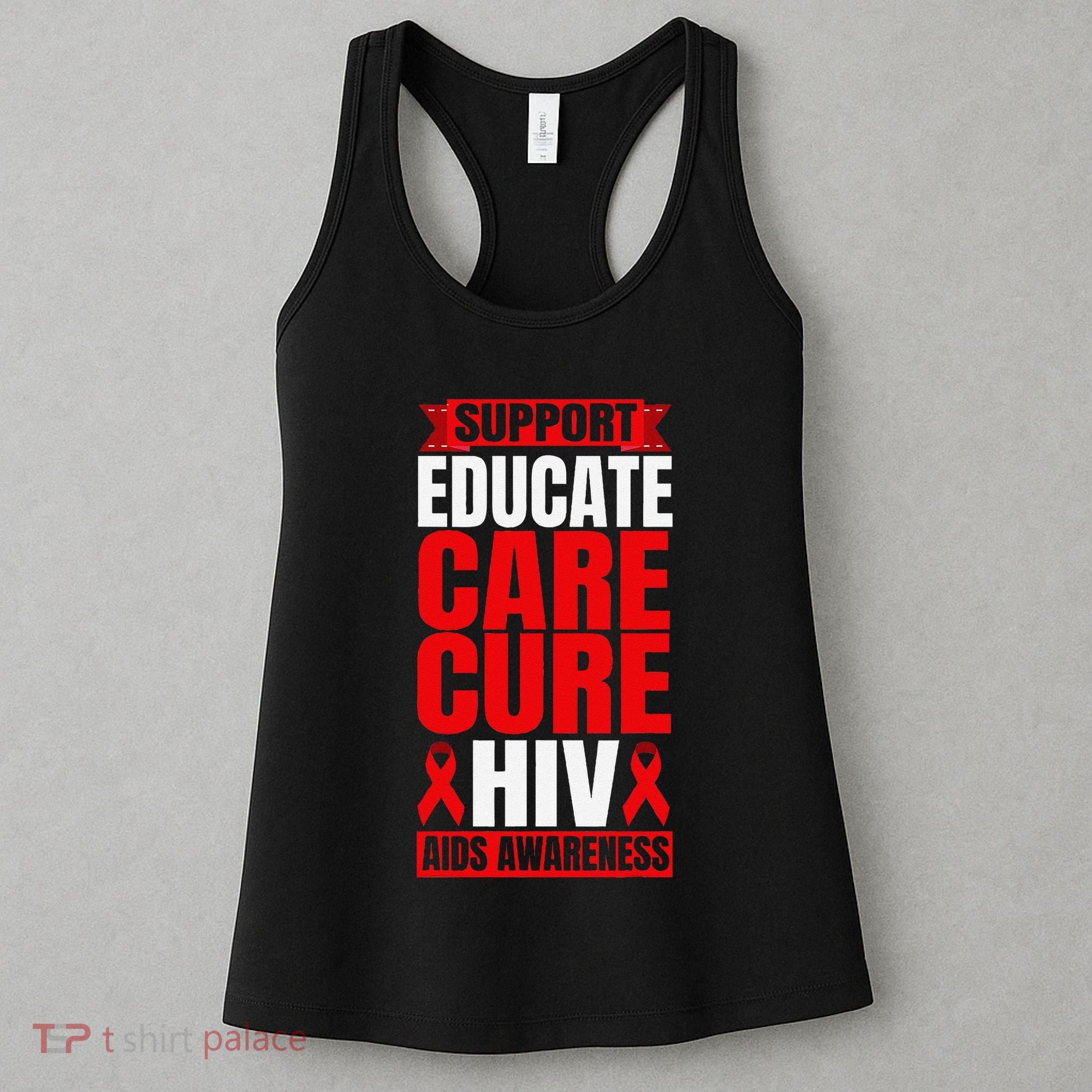 Hiv Awareness Red Ribbon World Aids Day Fighters Women's Tank Top