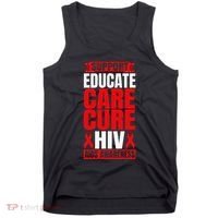 Hiv Awareness Red Ribbon World Aids Day Fighters Tank Top thumb 0