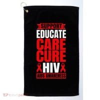 Hiv Awareness Red Ribbon World Aids Day Fighters Golf Towel thumb 0