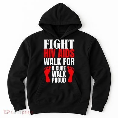 Hiv Awareness Red Ribbon World Aids Day Fighters Hoodie