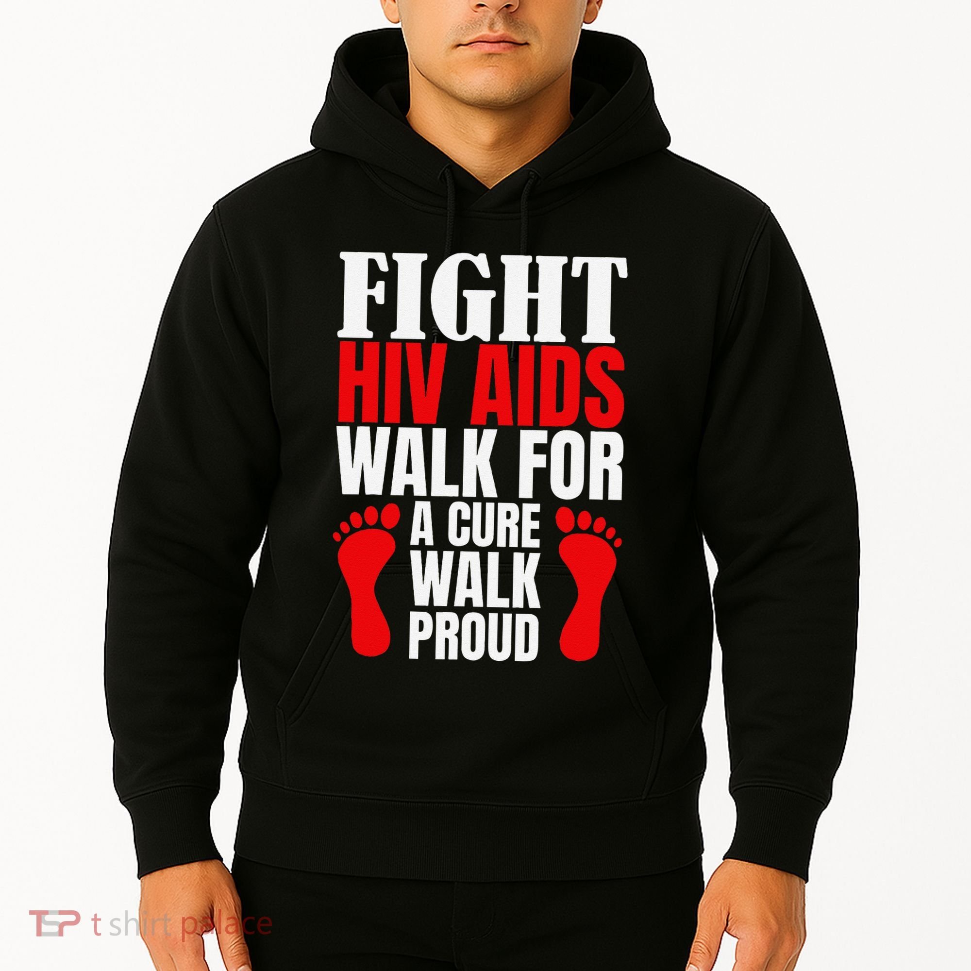 Hiv Awareness Red Ribbon World Aids Day Fighters Hoodie