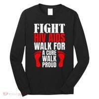 Hiv Awareness Red Ribbon World Aids Day Fighters Long Sleeve Shirt thumb 0