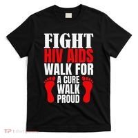 Hiv Awareness Red Ribbon World Aids Day Fighters T-Shirt thumb 0