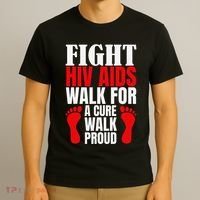 Hiv Awareness Red Ribbon World Aids Day Fighters T-Shirt thumb 3