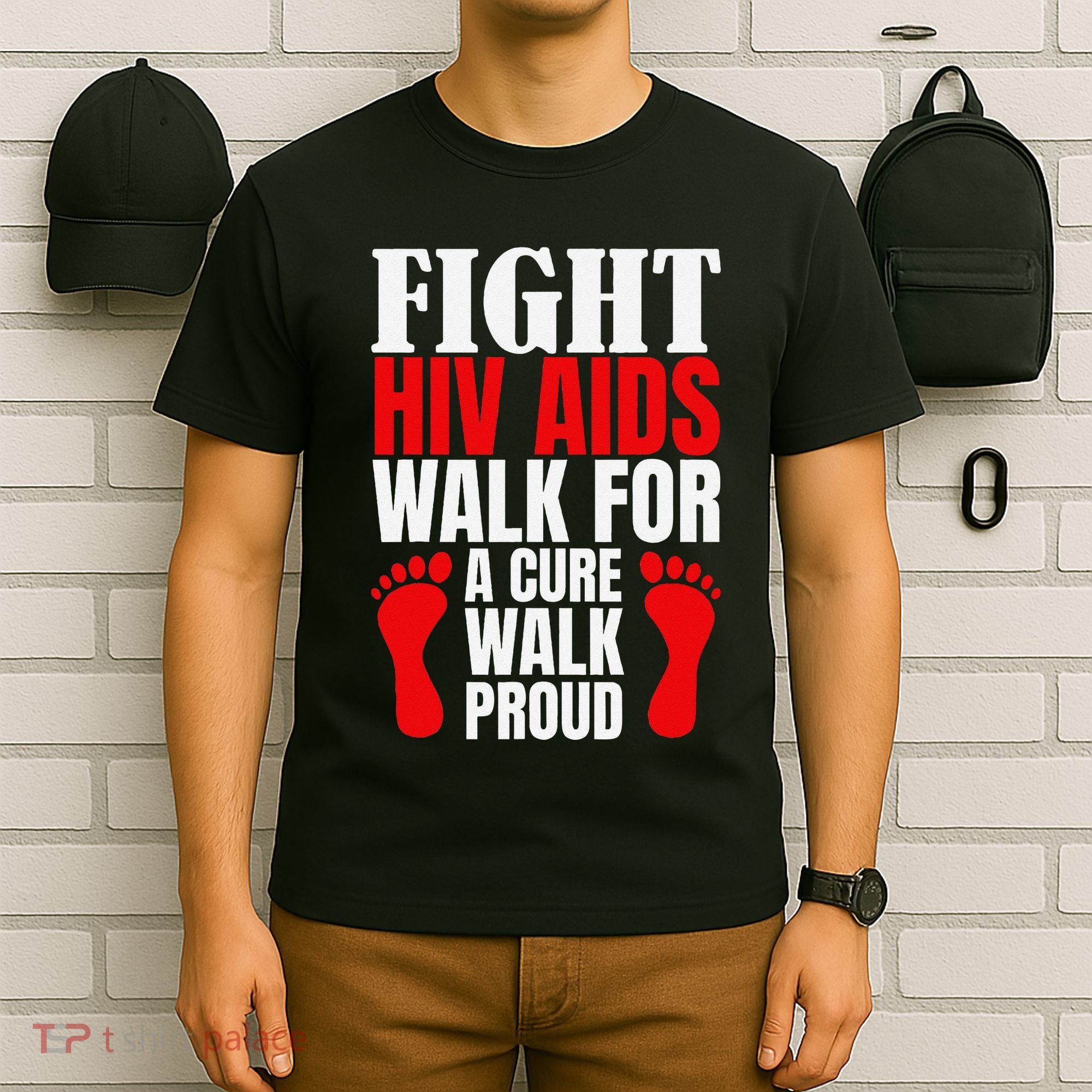 Hiv Awareness Red Ribbon World Aids Day Fighters T-Shirt
