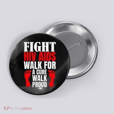 Hiv Awareness Red Ribbon World Aids Day Fighters Button