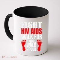 Hiv Awareness Red Ribbon World Aids Day Fighters Coffee Mug thumb 0