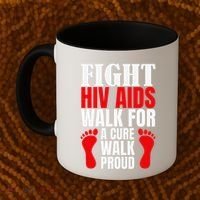 Hiv Awareness Red Ribbon World Aids Day Fighters Coffee Mug thumb 2