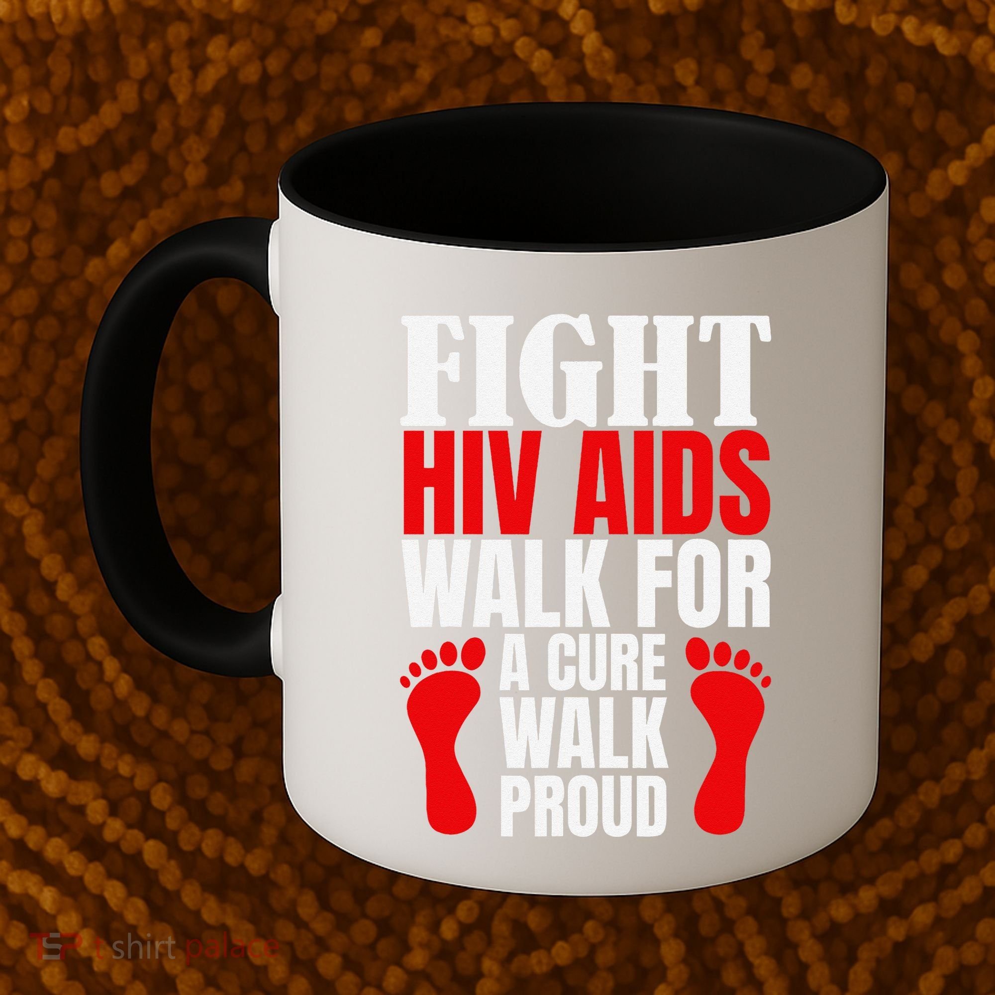 Hiv Awareness Red Ribbon World Aids Day Fighters Coffee Mug