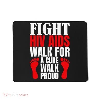Hiv Awareness Red Ribbon World Aids Day Fighters Mousepad