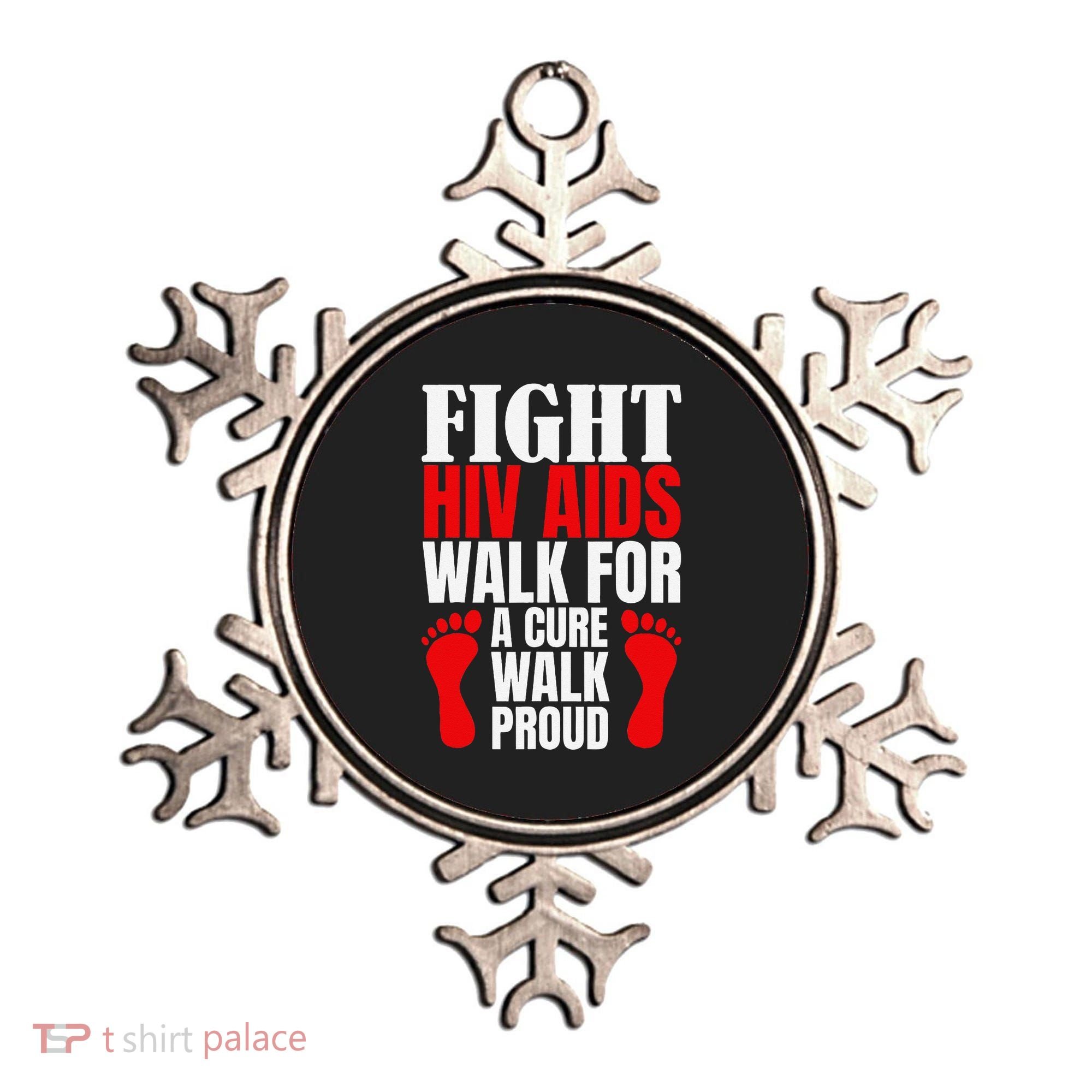 Hiv Awareness Red Ribbon World Aids Day Fighters Ornament
