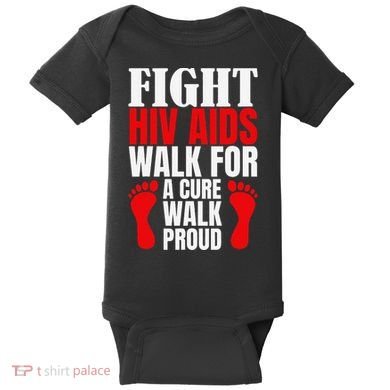 Hiv Awareness Red Ribbon World Aids Day Fighters Baby Bodysuit