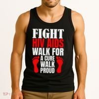 Hiv Awareness Red Ribbon World Aids Day Fighters Tank Top thumb 3