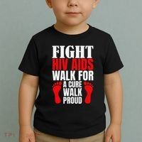Hiv Awareness Red Ribbon World Aids Day Fighters Toddler T-Shirt thumb 2