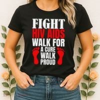 Hiv Awareness Red Ribbon World Aids Day Fighters Women's T-Shirt thumb 2