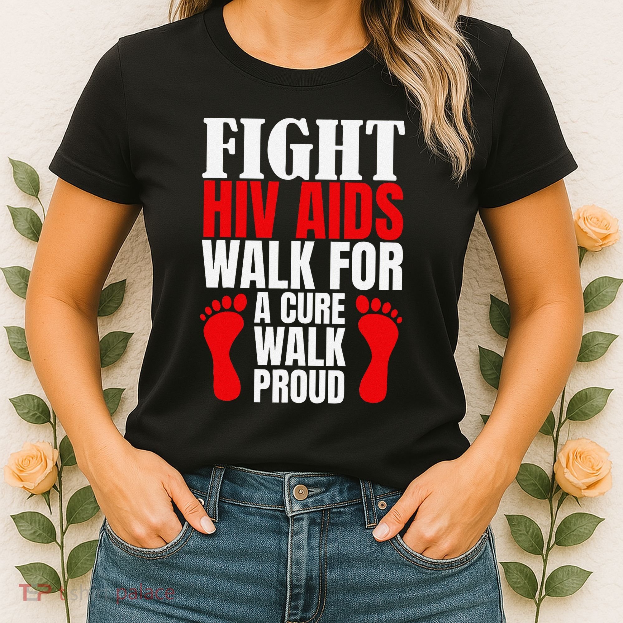 Hiv Awareness Red Ribbon World Aids Day Fighters Women's T-Shirt
