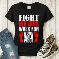 Hiv Awareness Red Ribbon World Aids Day Fighters Women's T-Shirt thumb 3