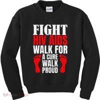 Hiv Awareness Red Ribbon World Aids Day Fighters Kids Sweatshirt thumb 0
