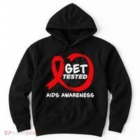 Hiv Awareness Red Ribbon World Aids Day Fighters Hoodie thumb 0